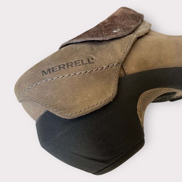 Merrell Luxe Wrap Suede Clogs 7.5 Womens Leather Studded Slip On Comfort Shoes - Picture 8 of 10